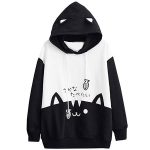 Paitluc Women Kangroo Pocket Floral Hoodie Long Sleeve Sweatshirt