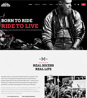 bikersclub – Landing Page